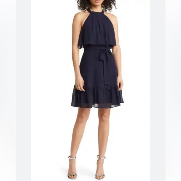 Eliza J Navy Halter Dress - Picture 6 of 6